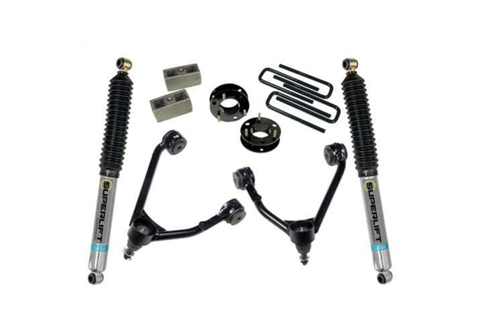 Suspension Lift Kit 3.5 in. with Bilstein Rear Shocks <br> Fit 14-18 Silverado / Sierra 2WD