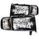 Black Crystal Headlights <br> 94-01 Dodge Ram 1500 2500 3500