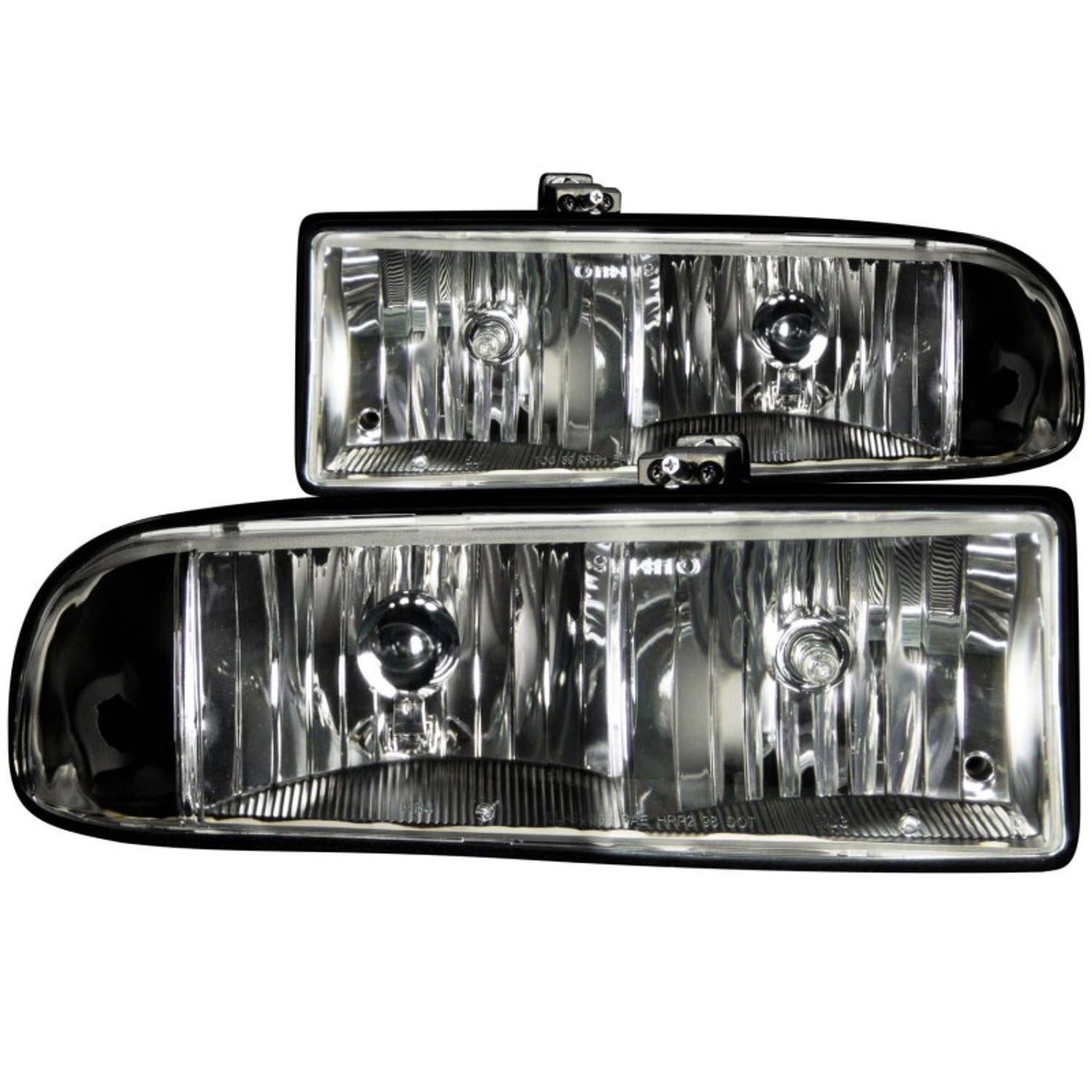 Black Crystal Headlights <br> 98-05 Chevy S-10, Blazer
