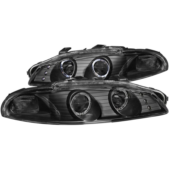 Black G2 LED Halo Projector Headlights <br> 97-99 Mitsubishi Eclipse