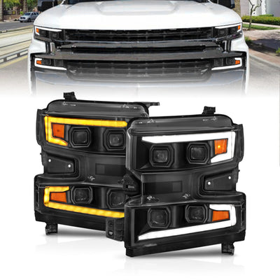 LED Switchback Projector Headlights <br> 19-22 Chevy Silverado 1500
