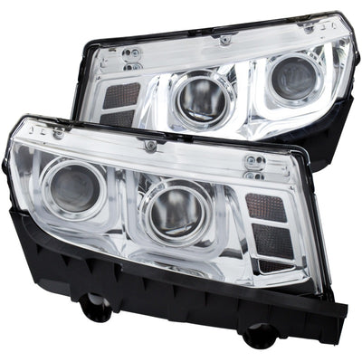 Chrome U-Bar Projector Headlights <br> 14-15 Chevy Camaro