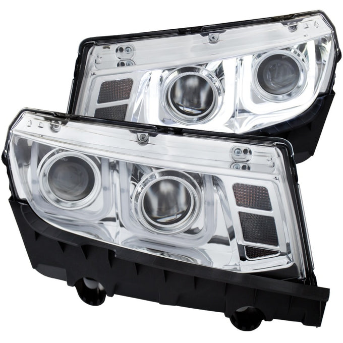 Chrome U-Bar Projector Headlights <br> 14-15 Chevy Camaro