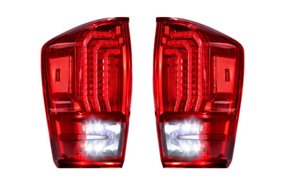 Pair / Red Lens XB LED Tail Lights <br>16-23 Toyota Tacoma