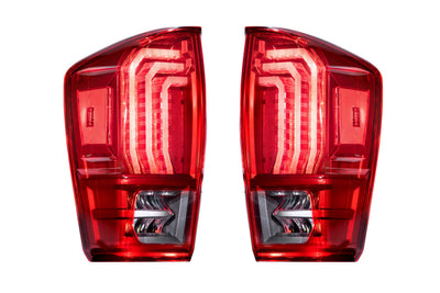 Pair / Red Lens XB LED Tail Lights <br>16-23 Toyota Tacoma