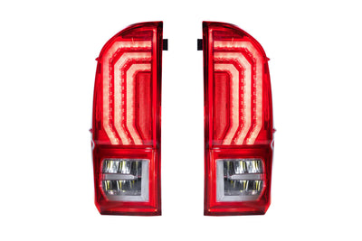 Pair / Red Lens XB LED Tail Lights <br>16-23 Toyota Tacoma