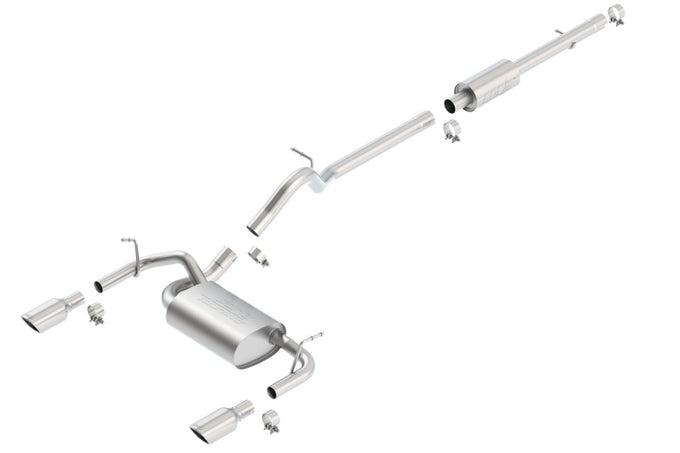 Touring Cat-Back Exhaust System <br> 12-17 Jeep Wrangler 3.6L V6 4-Door