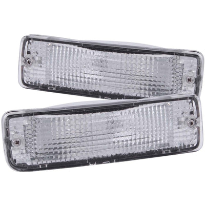 Chrome Parking Lights w/Amber Reflector<br> 89-95 Toyota Pickup, 90-91 4Runner