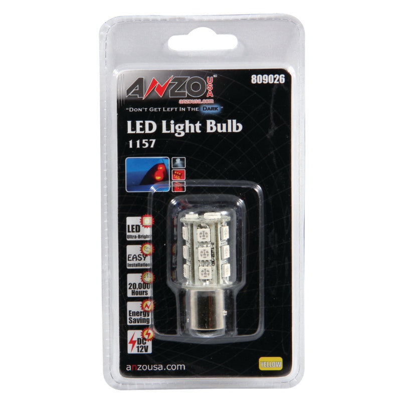 LED Bulbs 1157 Amber-18 LEDs 1 3/4in Tall<br> Universal