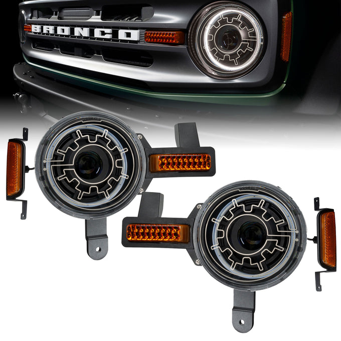 Bi-LED Projector Headlights (Heated Lens) <br> 21-25 Ford Bronco