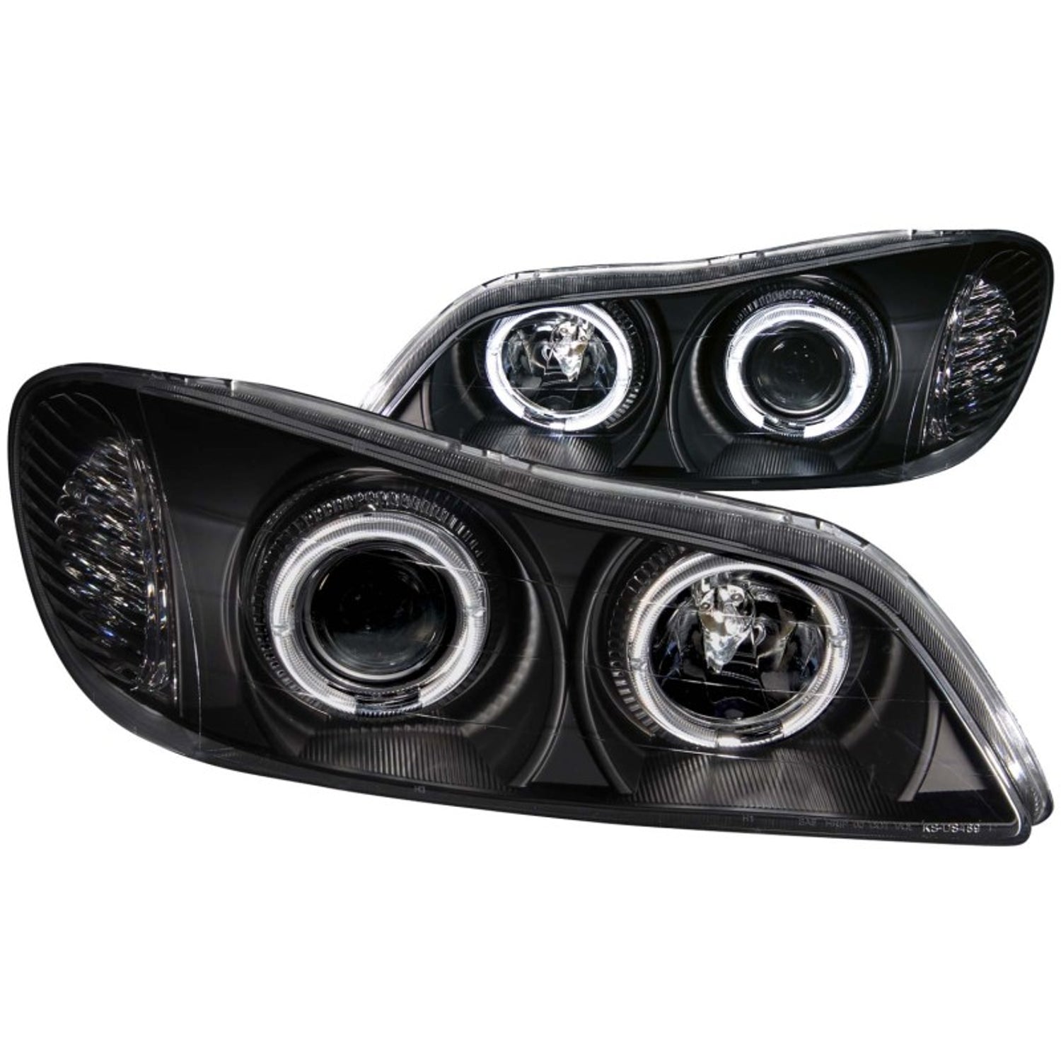 Black LED Halo Projector Headlights<br> 00-04 Infiniti I30