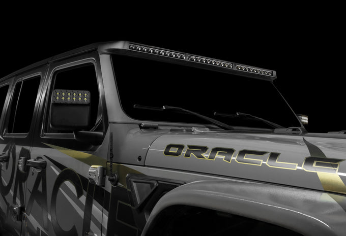Integrated Windshield Roof LED Light Bar System <br> 18-25 Jeep wrangler, Gladiator