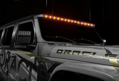 Integrated Windshield Roof LED Light Bar System <br> 18-25 Jeep wrangler, Gladiator