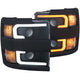 Black Projector Headlights w/Black Rim<br> 15-17 Chevy Silverado 2500HD/3500HD