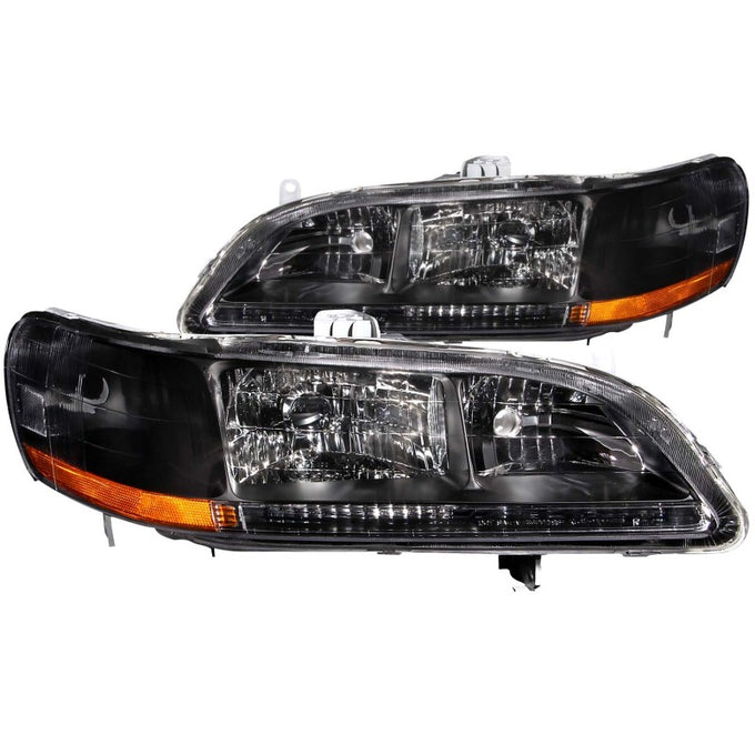 Black Crystal Headlights <br> 98-02 Honda Accord