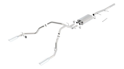 Touring Cat-Back Exhaust System <br> 09-10 Chevy Silverado 1500 Crew/Extended Cab