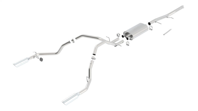 Touring Cat-Back Exhaust System <br> 09-10 Chevy Silverado 1500 Crew/Extended Cab