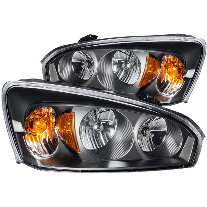 Black Crystal Headlights <br> 04-07 Chevy Malibu