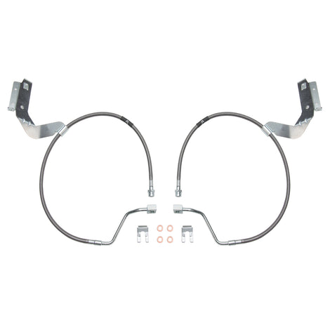 Front 4.5 & 7in Extended SS Brake Line Kit <br> 2017-2025 Ford F-250 F-350 Super Duty