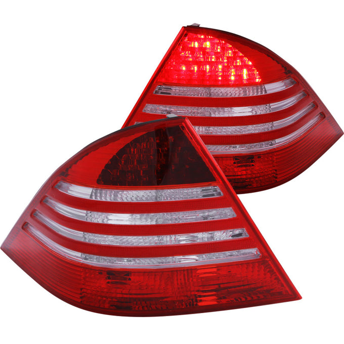 Red/Clear LED Taillights <br> 00-05 Mercedes Benz S Class W220