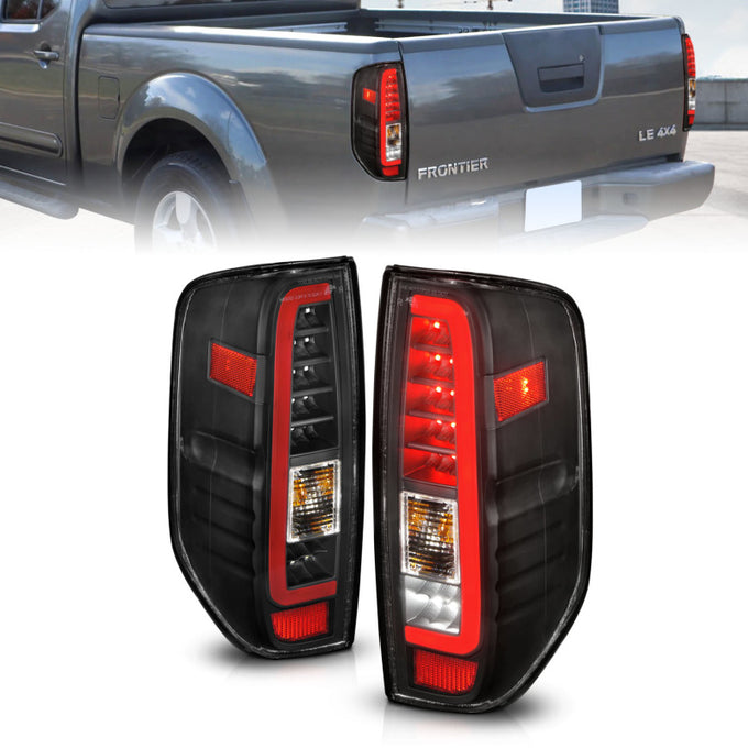 Black Housing LED Taillights <br> 05-21 Nissan Frontier