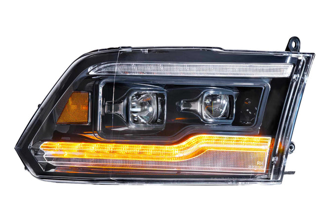 XB LED Headlights (Pair/Amber DRL) <br>09-18 Dodge Ram