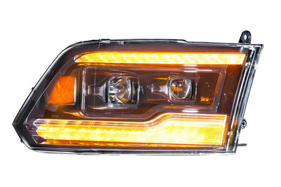 XB LED Headlights (Pair/Amber DRL) <br>09-18 Dodge Ram