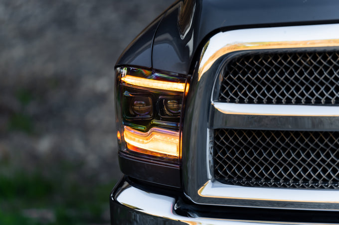 XB LED Headlights (Pair/Amber DRL) <br>09-18 Dodge Ram
