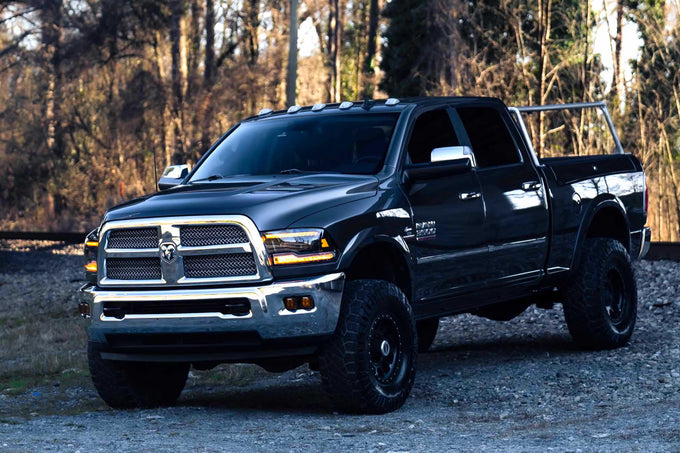 XB LED Headlights (Pair/Amber DRL) <br>09-18 Dodge Ram