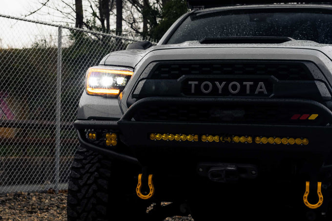 XB LED Headlights (Pair ASM Amber DRL) <br>16-23 Toyota Tacoma