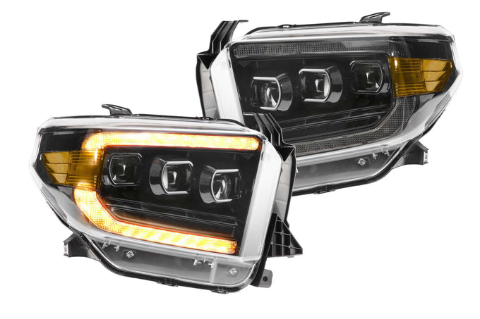 XB LED Headlights (Pair ASM Amber DRL) <br>14-21 Toyota Tundra