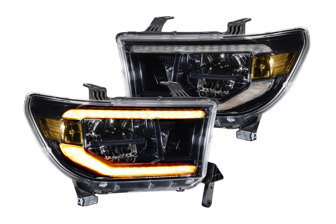 XB LED Headlights (Pair/ASM/Amber DRL) <br>07-13 Toyota Tundra