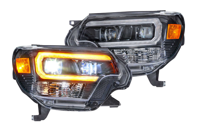 XB Hybrid LED Headlights (Pair/ASM/Amber DRL) <br>12-15 Toyota Tacoma