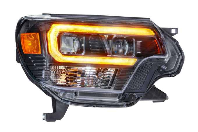 XB Hybrid LED Headlights (Pair/ASM/Amber DRL) <br>12-15 Toyota Tacoma