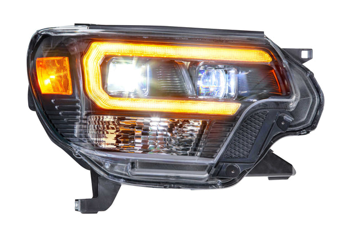 XB Hybrid LED Headlights (Pair/ASM/Amber DRL) <br>12-15 Toyota Tacoma