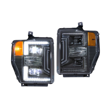 XB Hybrid LED Headlights (Pair/ASM) <br>08-10 Ford Super Duty