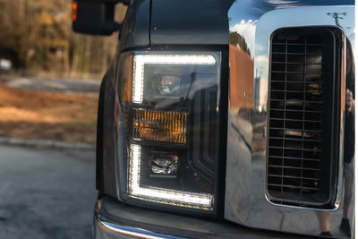 XB Hybrid LED Headlights (Pair/ASM) <br>08-10 Ford Super Duty