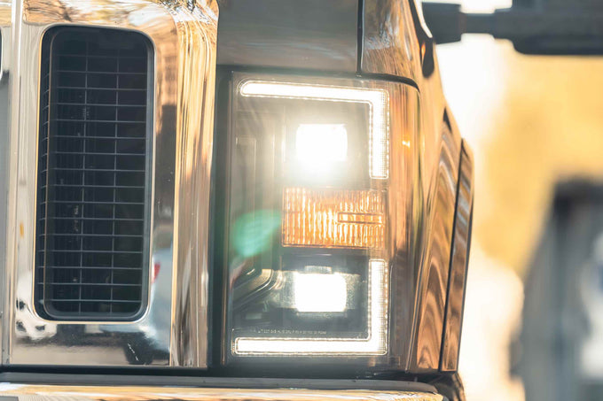 XB Hybrid LED Headlights (Pair/ASM) <br>08-10 Ford Super Duty