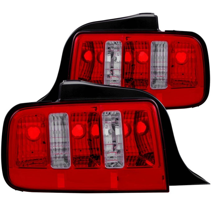 Red/Clear-2010 Style Taillights <br> 05-09 Ford Mustang