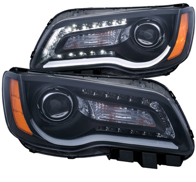 Black Projector Headlights Plank Style Design <br> 11-14 Chrysler 300