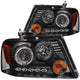 Black G2 LED Halo Projector Headlights <br> 04-08 Ford F-150, 06-08 Lincoln Mark LT