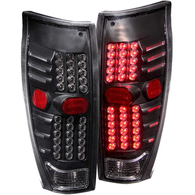 Black LED Taillights <br> 02-06 Chevy Avalanche