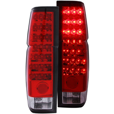 Red/Clear LED Taillights <br> 86-97 Nissan Hardbody