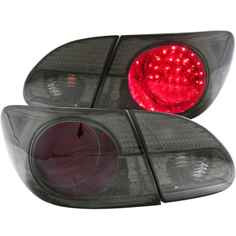 Red/Smoke LED Taillights <br> 03-08 Toyota Corolla