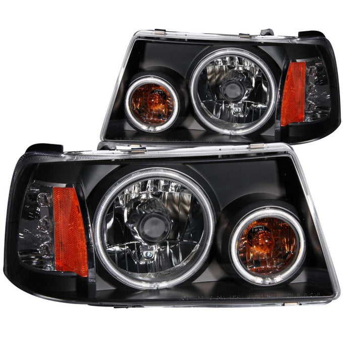 Black Projector Halo Headlights <br>01-11 Ford Ranger