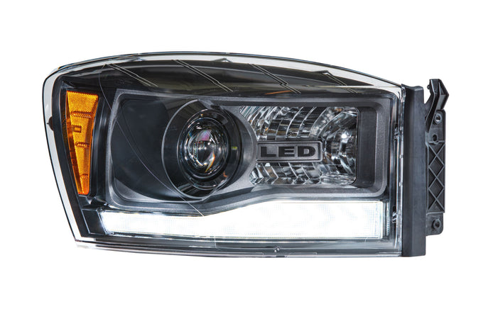 XB Hybrid LED Headlights (Pair/ASM) <br>06-08 Dodge Ram
