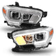 Chrome/Amber DRL Projector Headlights <br> 16-17 Toyota Tacoma