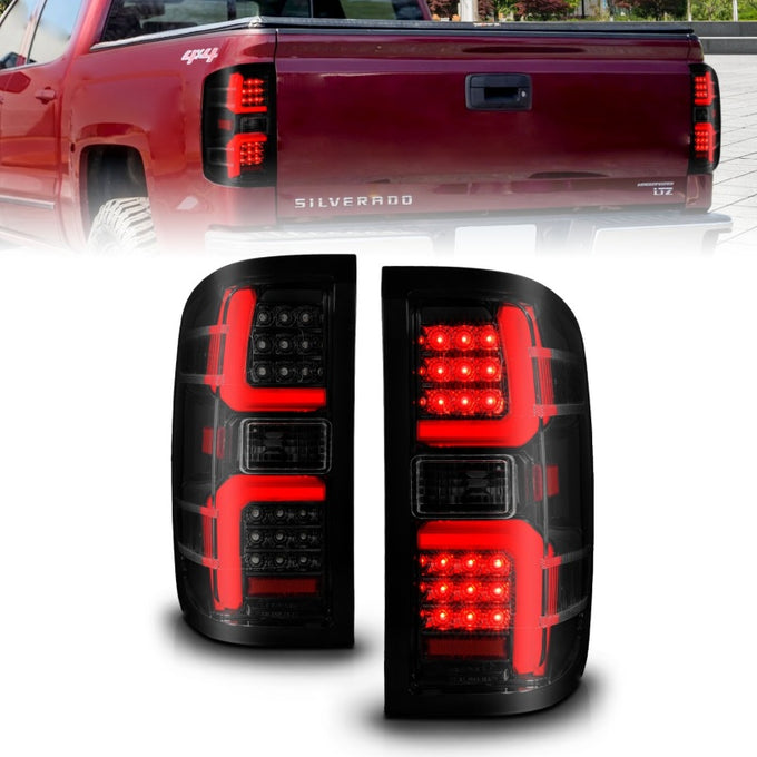 Black Housing Smoke Lens LED Sequential Taillight <br> 15-19 Chevy Silverado GMC Sierra 2500 HD/3500 HD