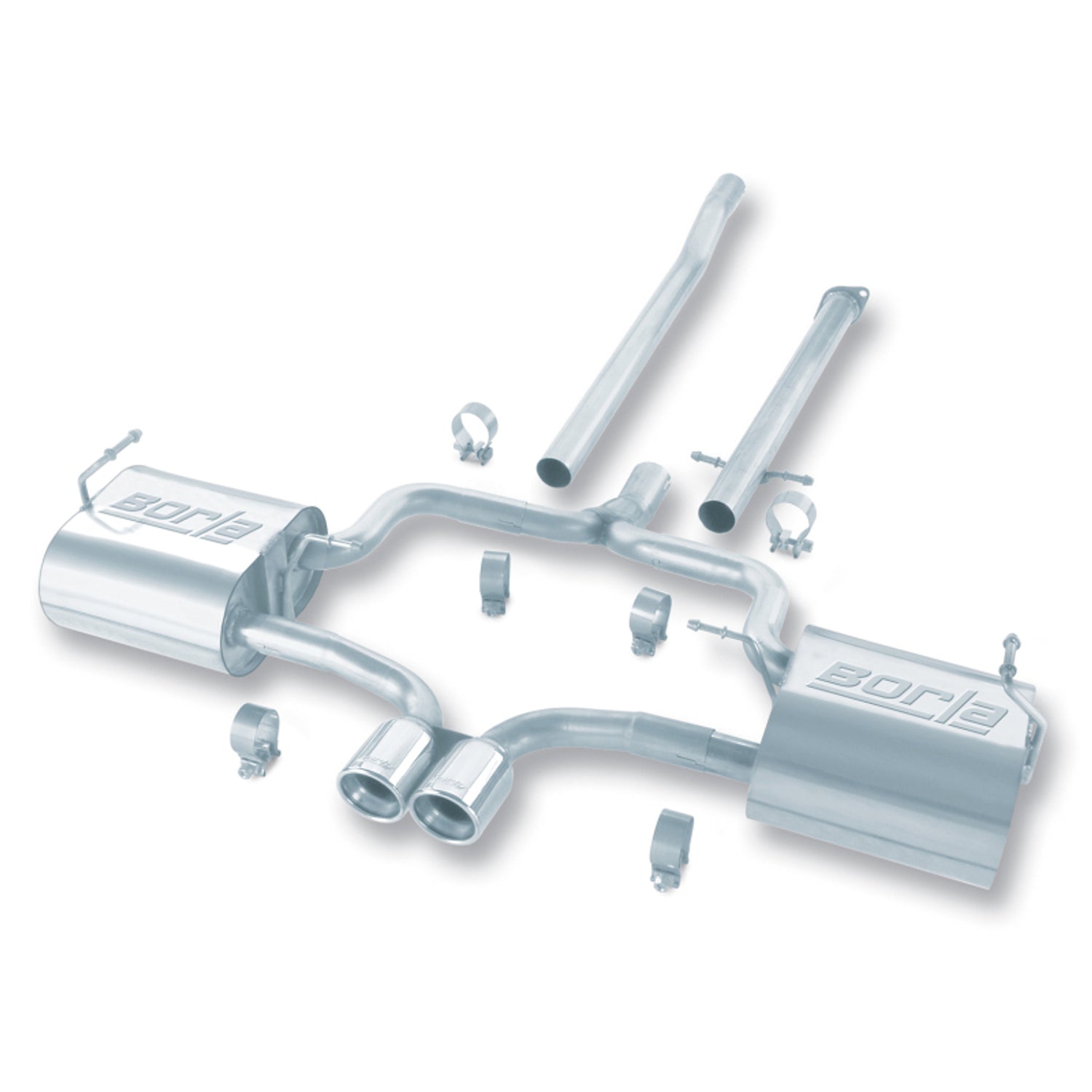 Touring Cat-Back Exhaust System <br> 04-08,14-15 Mini Cooper S 1.6L L4