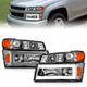 4pcs Chrome Housing LED DRL Crystal Headlights <br> 04-12 GMC Colorado/Canyon/I-Series
